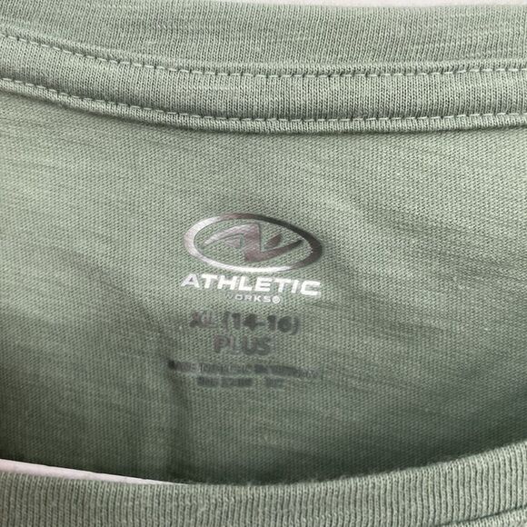 Athletic Works I'd Rather Be Outside T-shirt Oversized Raglan Sleeve Cropped XL - Picture 3 of 6